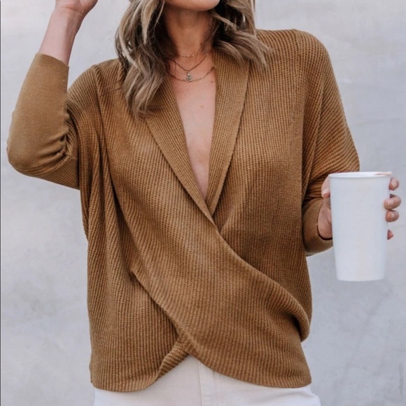 lovestitch Sweaters - NEW! LOVESTITCH | glow up cross front sweater